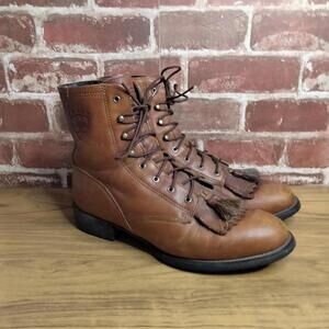 Ariat Heritage Lacer Womens 9 B Brown Leather Lace Up Roper Boots 11071